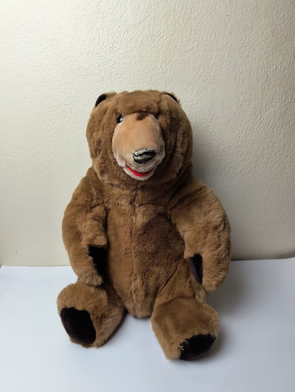VTG 80' Filene's Feelix Plush Brown Teddy Bear Stuffed Animal - Made In Korea